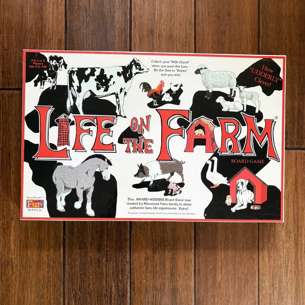 Life on the Farm Board Game Vintage Family Farm‎ Animal Game We R Fun Inc